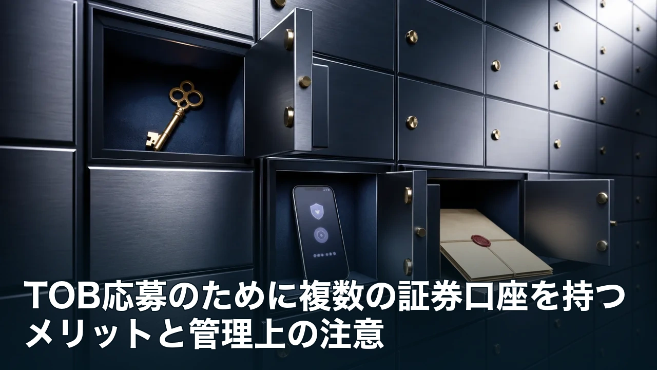 複数の証券口座、二段階認証、書類を分けて管理する貸金庫